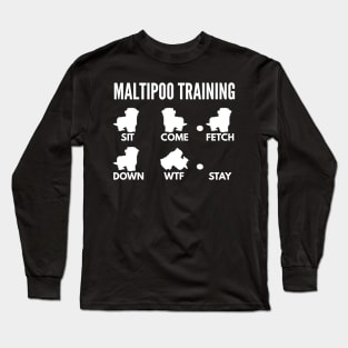 Maltipoo Training Maltipoo Tricks Long Sleeve T-Shirt